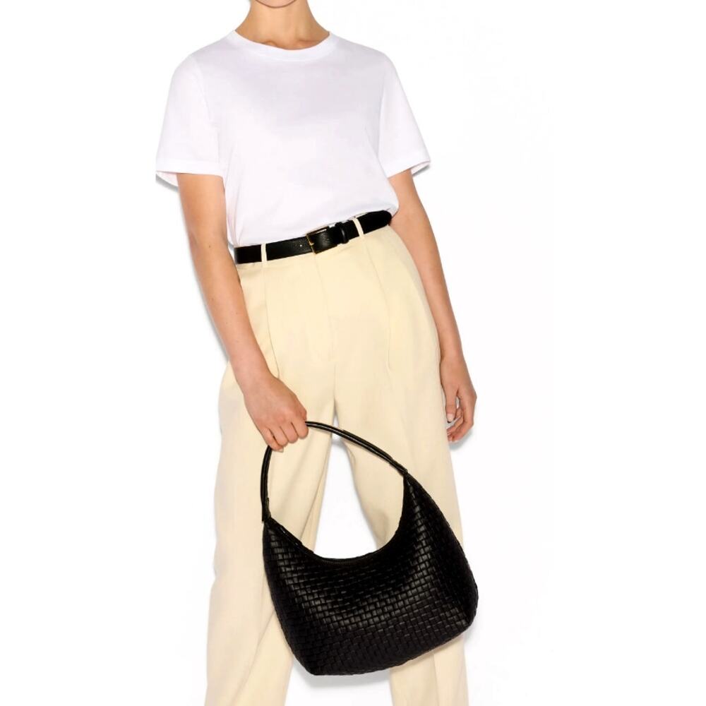 MZ Wallace Black Medium Woven Nylon Shoulder Bag - Picture 2 of 12